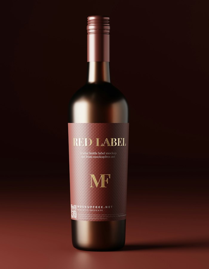 Botella de vino tinto